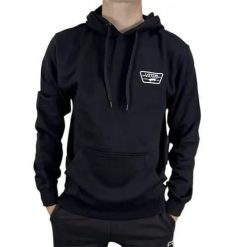 Bluza sportowa męska Vans Full Patch. Czarne bluzy z kapturem Vans, m, bez wzorów, z bawełny, z kapturem. Za 448.00 zł.
