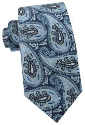 Krawat Męski - Angelo di Monti - Duże Paisley, Niebieski. Niebieskie krawaty i muchy Angelo di Monti, bez wzorów, z tkaniny. Za 45.00 zł.