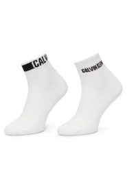 Calvin Klein Skarpety długie 701241735 Biały. Białe skarpety CALVIN KLEIN, bez wzorów, z bawełny. Za 59.99 zł.