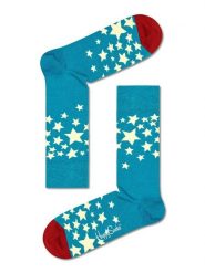 Happy Socks Skarpety "Stars" w kolorze niebiesko-czerwonym rozmiar: 41-46. Czerwone skarpety Happy Socks, bez wzorów, prążkowane. Za 65.38 zł.