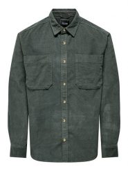 ONLY & SONS Koszula "Salp" - Relaxed fit - w kolorze antracytowym rozmiar: XXL. Czarne koszule Only & Sons, xxl, bez wzorów, z bawełny, bez kołnierzyka, bez ramiączek. Za 129.95 zł.