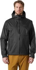 Kurtka przeciwdeszczowa męska Helly Hansen Loke Terra Jacket. Czarne kurtki Helly Hansen, m, bez wzorów, z materiału, z kapturem. Za 630.30 zł.