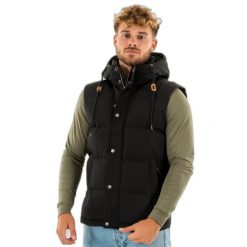 Kurtka bez rękawów z kapturem Superdry Everst. Czarne kurtki Superdry, na zimę, s, bez wzorów, z puchu, z kapturem. Za 552.55 zł.