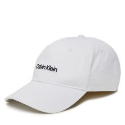 Czapka z daszkiem Calvin Klein. Białe czapki z daszkiem CALVIN KLEIN, bez wzorów. Za 179.99 zł.