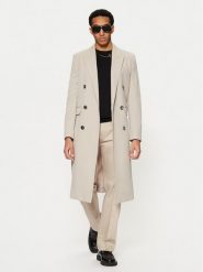 AMI PARIS Płaszcz przejściowy HCO319.WV0037 Beżowy Regular Fit. Brązowe płaszcze AMI PARIS, m, bez wzorów, z wełny, bez kaptura. Za 3,959.00 zł.