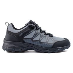 Męskie buty trekkingowe DK szare czarne. Czarne trekkingi bez wzorów, z materiału, bez zapięcia. Za 254.66 zł.