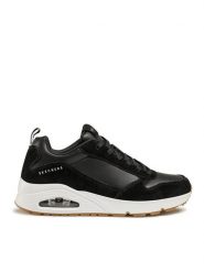 Skechers Sneakersy Stacre 52468/BKW Czarny. Czarne buty sportowe casual Skechers, bez wzorów, ze skóry, bez zapięcia. Za 259.99 zł.