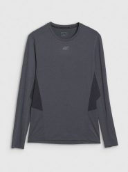 4F Longsleeve treningowy szybkoschnący męski - szary XL. Szare koszulki z długim rękawem 4F, m, bez wzorów, z dzianiny, bez ramiączek. Za 129.99 zł.