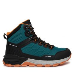 Trekkingi ALPINE PRO. Zielone botki sznurowane Alpine Pro, bez wzorów, bez obcasa, bez zapięcia. Za 499.99 zł.