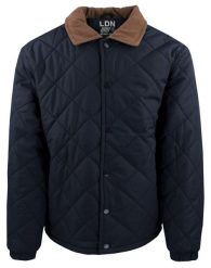 Przejściowa (Delikatnie Ocieplona) Kurtka Pikowana - Brave Soul - Granatowa. Niebieskie kurtki Brave Soul, na jesień, l, bez wzorów, z materiału, bez kaptura. Za 235.00 zł.