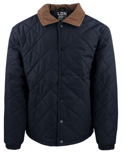 Przejściowa (Delikatnie Ocieplona) Kurtka Pikowana - Brave Soul - Granatowa. Niebieskie kurtki Brave Soul, na jesień, l, bez wzorów, z materiału, bez kaptura. Za 235.00 zł.