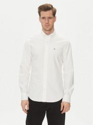 Gant Koszula Slim Oxford Stretch 3230115 Biały Slim Fit. Białe koszule GANT, m, bez wzorów, z bawełny, bez kołnierzyka, bez ramiączek. Za 459.99 zł.
