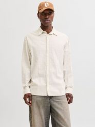 Jack & Jones Koszula - Regular fit - w kolorze beżowym rozmiar: XXL. Brązowe koszule Jack & Jones, xxl, bez wzorów, z bawełny, bez kołnierzyka, bez ramiączek. Za 86.99 zł.