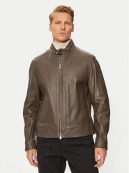 Boss Kurtka skórzana H-Mansell2 50518906 Brązowy Regular Fit. Brązowe kurtki Boss, m, bez wzorów, ze skóry, bez kaptura. Za 1,939.00 zł.