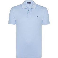 Koszulka polo w kolorze błękitnym. Koszulki polo marki Giorgio Di Mare, z nadrukiem, polo, z długim rękawem. W wyprzedaży za 130.95 zł.