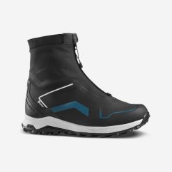 Buty turystyczne męskie Quechua SH900 Pro mountain Mid wodoodporne. Niebieskie buty trekkingowe QUECHUA, na zimę, bez wzorów, bez zapięcia, trekkingowe. Za 599.99 zł.