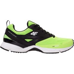 Buty do biegania męskie OBMS100 - zielony neon. Zielone buty do biegania marki 4F, z gumy. Za 349.99 zł.