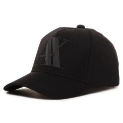 Czapka z daszkiem Armani Exchange. Czarne czapki z daszkiem Armani Exchange, bez wzorów. Za 189.99 zł.