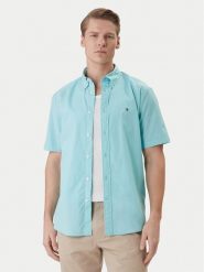 Tommy Hilfiger Koszula MW0MW42630 Turkusowy Regular Fit. Niebieskie koszule Tommy Hilfiger, l, bez wzorów, z bawełny, bez kołnierzyka, bez ramiączek. Za 289.99 zł.