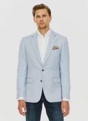 PAKO LORENTE – Niebieska marynarka męska. Niebieskie garnitury Pako Lorente, na co dzień, m, bez wzorów, z jeansu, casualowe. Za 349.99 zł.