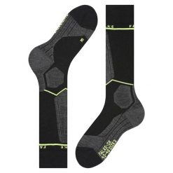 Podkolanówki Falke SK Energizing Wool. Czarne skarpety Falke, bez wzorów. Za 193.00 zł.