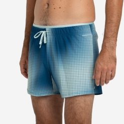 Szorty krótkie pływackie męskie Nabaiji 100 Camo. Niebieskie odzież kąpielowa NABAIJI, m, bez wzorów, z elastanu, sportowe. Za 79.99 zł.