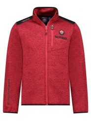 Geographical Norway Kurtka polarowa "Tavid" w kolorze czerwonym rozmiar: S. Czerwone kurtki Geographical Norway, s, z aplikacjami, z materiału, bez kaptura. Za 149.31 zł.