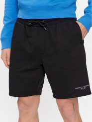 Tommy Hilfiger Szorty sportowe Logo MW0MW34201 Czarny Regular Fit. Czarne krótkie spodenki sportowe Tommy Hilfiger, m, bez wzorów, z syntetyku. Za 229.99 zł.