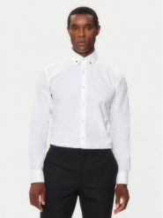 Hugo Koszula Ermo 50490712 Biały Regular Fit. Białe koszule Hugo, m, bez wzorów, z bawełny, bez kołnierzyka, bez ramiączek. Za 259.99 zł.