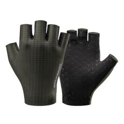 Rękawiczki rowerowe Rockbros oddychające, krótkie palce. Szare rękawiczki ROCKBROS, bez wzorów, z materiału. Za 59.99 zł.