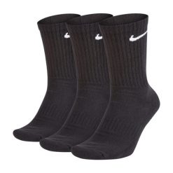 Amortyzowane Skarpety Codzienne Dla Dorosłych Unisex (zestaw 3 Sztuk). Czarne skarpety Nike, bez wzorów. Za 107.99 zł.