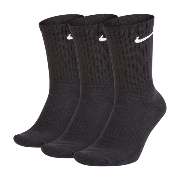 Amortyzowane Skarpety Codzienne Dla Dorosłych Unisex (zestaw 3 Sztuk). Czarne skarpety Nike, bez wzorów. Za 110.99 zł.