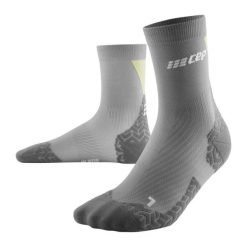 Skarpety kompresyjne sportowe męskie CEP Ultralight krótkie. Szare odzież kompresyjna CEP, m, bez wzorów, z materiału. Za 74.00 zł.
