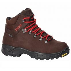 Buty turystyczne dla dorosłych Chiruca Cares GTX. Brązowe buty trekkingowe Chiruca, bez wzorów, bez zapięcia. Za 746.00 zł.