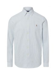 Polo Ralph Lauren Męska koszula casualowa - Custom Fit Mężczyźni Modern Fit Bawełna niebieski|biały w paski, XXL. Białe koszule Polo Ralph Lauren, m, bez wzorów, z bawełny, bez kołnierzyka, bez ramiączek. Za 829.95 zł.