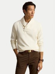 Polo Ralph Lauren Sweter 710877989500 Kremowy Regular Fit. Białe swetry rozpinane Polo Ralph Lauren, l, bez wzorów, z bawełny, bez kołnierzyka, bez ramiączek. Za 806.99 zł.