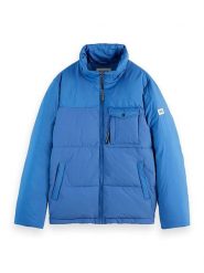 Scotch & Soda Kurtka przejściowa w kolorze niebieskim rozmiar: M. Niebieskie kurtki Scotch & Soda, m, bez wzorów, bez kaptura. Za 373.35 zł.