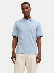 Jack & Jones Polo Blualves 12274681 Błękitny Regular Fit. Niebieskie koszulki polo Jack & Jones, m, bez wzorów, z bawełny, bez kołnierzyka, bez ramiączek. Za 99.99 zł.