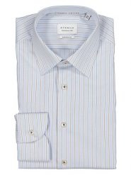 Eterna Koszula - Modern fit - w kolorze błękitno-białym rozmiar: 45. Niebieskie koszule Eterna, bez wzorów, z bawełny, bez kołnierzyka, bez ramiączek. Za 122.38 zł.
