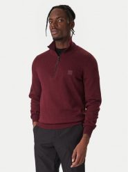 BOSS Sweter Kanobix 50527585 Czerwony Regular Fit. Czerwone swetry rozpinane Boss, m, bez wzorów, z bawełny, bez kołnierzyka, bez ramiączek. Za 579.99 zł.