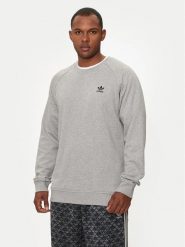 Adidas Bluza Trefoil Essentials IX7677 Szary Regular Fit. Szare bluzy Adidas, m, bez wzorów, z bawełny, bez kaptura. Za 139.99 zł.