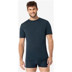 Koszulka termoaktywna z krótkim rękawem męska SUPER.NATURAL Sierra 140 Tee. Niebieskie bielizna termoaktywna super.natural, m, bez wzorów, bez ramiączek. Za 368.99 zł.