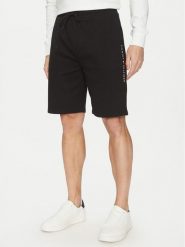 Tommy Hilfiger Szorty sportowe UM0UM03452 Czarny Regular Fit. Czarne krótkie spodenki sportowe Tommy Hilfiger, m, bez wzorów, z syntetyku. Za 159.99 zł.