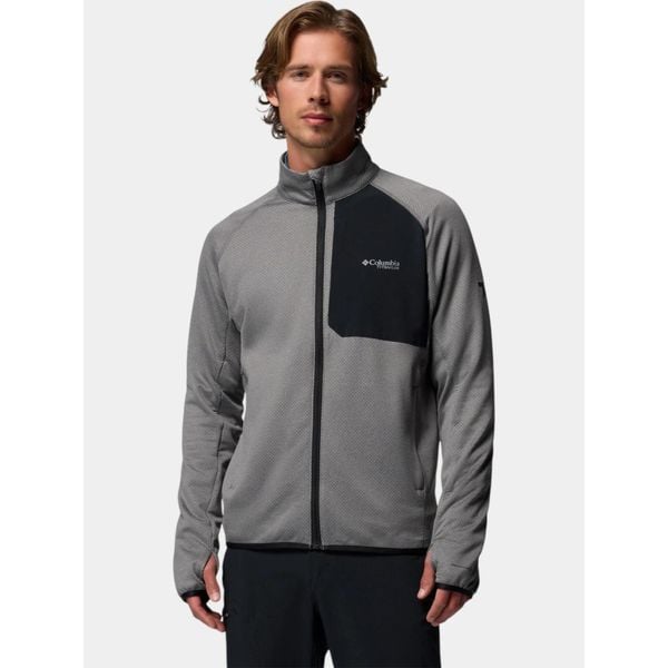 Sweter męski Columbia Triple Canyon Grid FZ II. Szare bielizna termoaktywna Columbia, m, bez wzorów, bez ramiączek, trekkingowe. Za 389.00 zł.