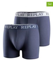 Replay Underwear Bokserki (2 pary) w kolorze granatowym rozmiar: M. Niebieskie bokserki Replay Underwear, m, bez wzorów. Za 43.99 zł.