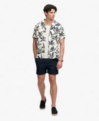 Superdry Koszula Cabana Poolside krótki rękaw z bawełny organicznej. Brązowe koszule Superdry, na lato, s, bez wzorów, z bawełny, bez kołnierzyka, bez ramiączek. Za 223.50 zł.
