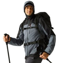 Męska Kurtka Wodoodporna Highton IV Stretch. Czarne kurtki Regatta, m, bez wzorów, z materiału, z kapturem. Za 318.99 zł.