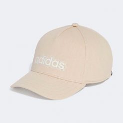Czapka z daszkiem ADIDAS fitness. Brązowe czapki z daszkiem Adidas, bez wzorów, z bawełny. Za 59.99 zł.