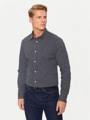 Tommy Hilfiger Koszula MW0MW36870 Granatowy Slim Fit. Niebieskie koszule Tommy Hilfiger, m, bez wzorów, z bawełny, bez kołnierzyka, bez ramiączek. Za 249.99 zł.