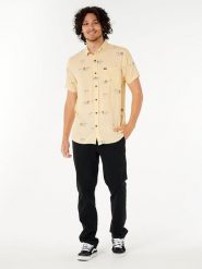 Rip Curl Koszula "Aots Cody Welsh" - Regular fit - w kolorze beżowym rozmiar: M. Brązowe koszule Rip Curl, m, bez wzorów, z wiskozy, bez kołnierzyka, bez ramiączek. Za 100.75 zł.